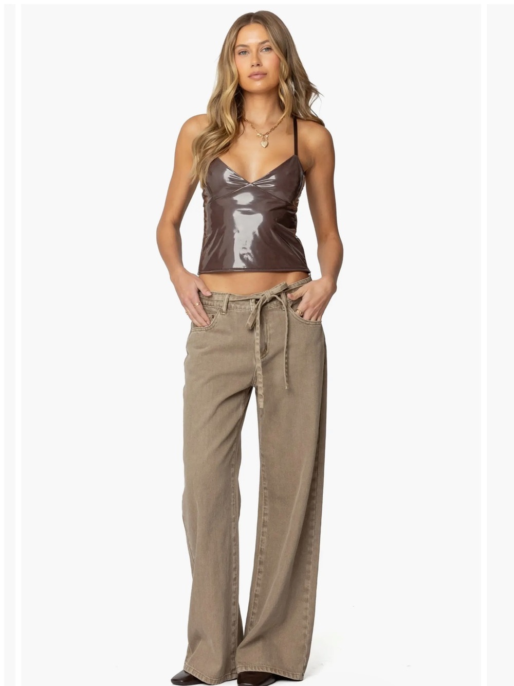 NWT Edikted Vinyl Camisole
